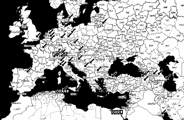 Interactive map of where Giezendanner's illustrations were made.