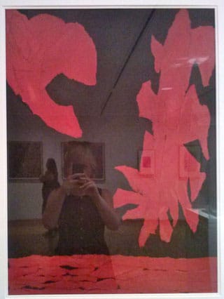 The author's reflection in George Sugarman's "Untitled" (1953)