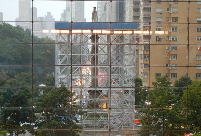 Construction is underway on "Discovering Columbus" 