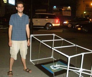 Ben McKelahan with the "Drawing Machine"