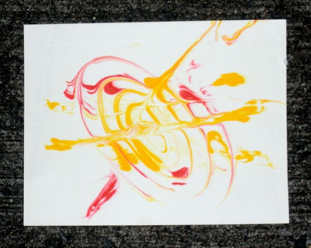 A print the author made with the "Drawing Machine"