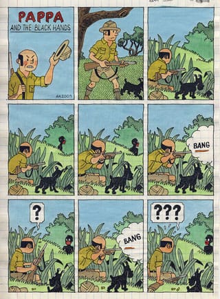 Anton Kannemeyer, “Pappa and the black hands”