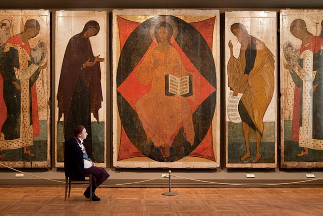 "Rublev and Daniil’s The Deesis Tier, State Tretyakov Gallery"