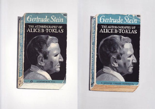 Two more of Richard Baker's four paintings of “The Autobiography of Alice B. Toklas by Gertrude Stein"
