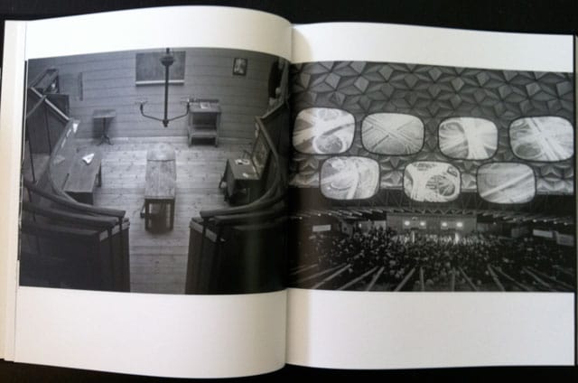 A spread from the book showing two of the last pictures