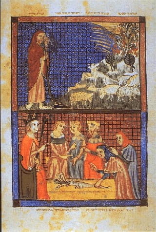 A page from the Sarajevo Haggadah