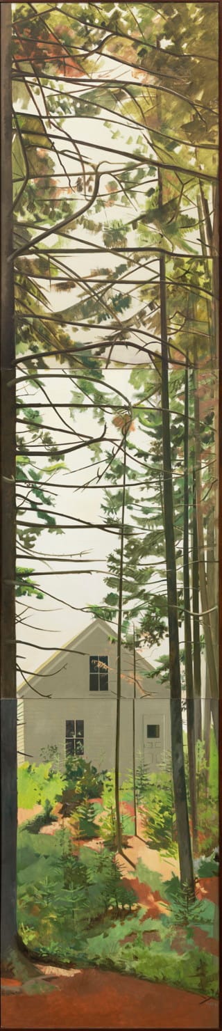 Lois Dodd, "Woods (triptych)"