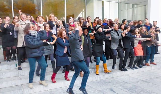 The staff of New York's Museum of Modern Art going Gangnam Style