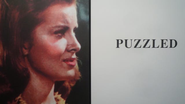 John Baldessari, "Prima Facie (Second State): Puzzled" (2005), at Sprüth Magers (all photos by the author for Hyperallergic)