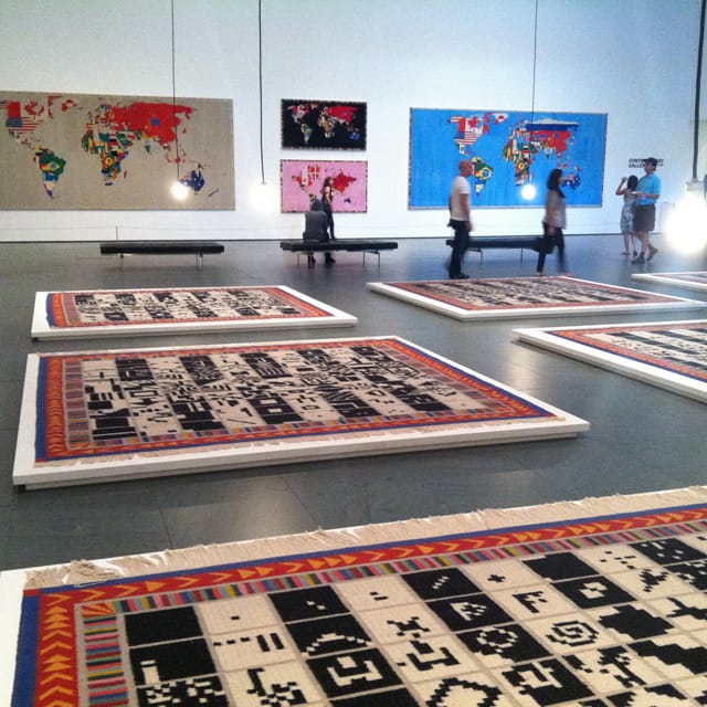 Installation view, "Alighiero Boetti: Game Plan" at the Museum of Modern Art (photo by the author)