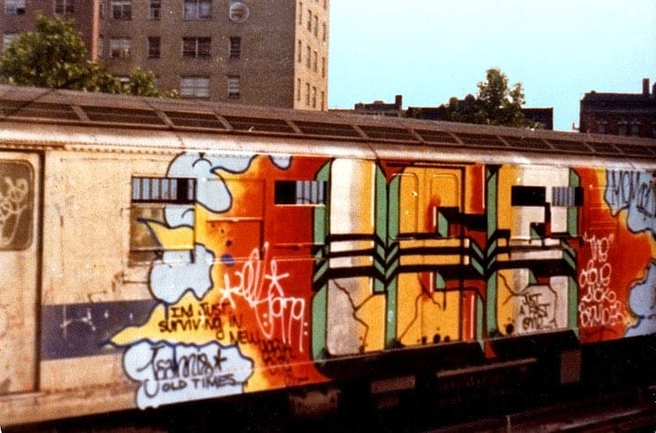 Lee Quiñones, Untitled (1970), spray paint on steel, MTA Memory Collection, New York (photo courtesy the artist)