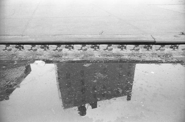 Marcia Resnick, Untitled from “Canyon Curb Piece,” 1974. Black-and-white photograph(Courtesy Marcia Resnick)