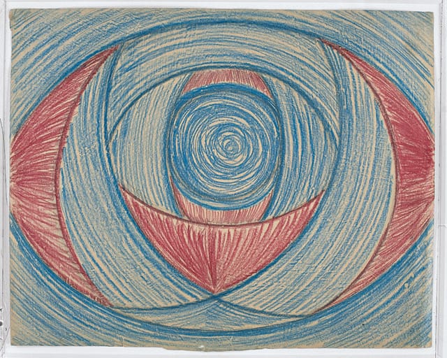 Vaslaw Nijinsky, "Untitled. (Arcs and Segments: Planes)" (1918-1919). Crayon and pencil on paper, 11 1/4 x 14 9/16 inches. Stiftung John Neumeier. © 2012 Stiftung John Neumeier.