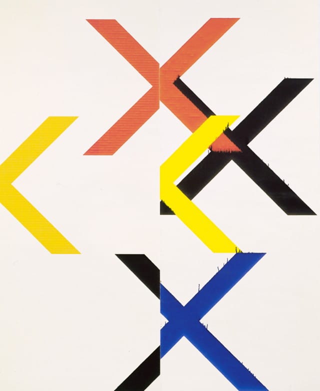 Wade Guyton (b. 1972), Untitled, 2010. Epson UltraChrome inkjet on linen; 84 × 69 in. (213.4 × 175.3 cm). Collection of the artist. © Wade Guyton. Photograph by Lamay Photo