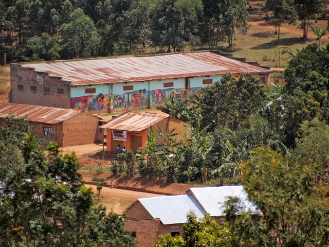 An overhead view of the murals at Weaver Bird's artist village and community center. Image courtesy Start Journal. (Click to enlarge)