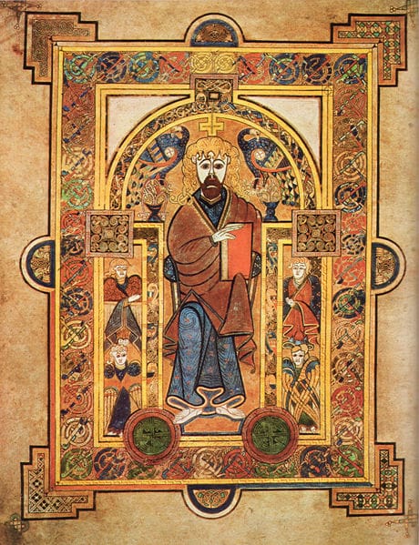 Book of Kells, Christ Enthroned (Image via wikipedia.org) 