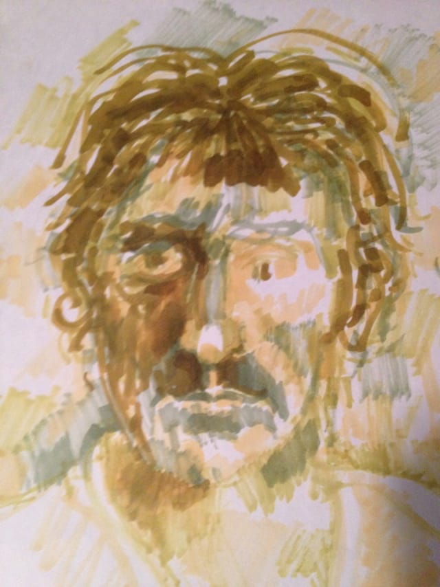 Robert Corless, "Eddie Johnson." Drawing.