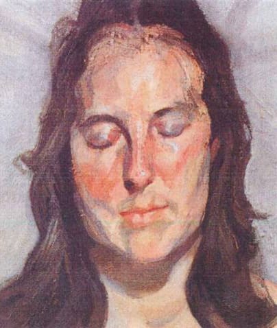 Lucian Freud's "Woman With Eyes Closed" (2002), stolen from the Kunsthal Rotterdam (Image via deondernemer.nl)