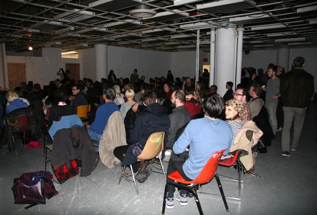 The crowd at the Hunter College event