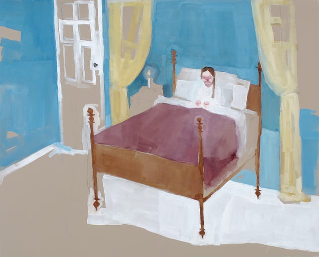Jennie Ottinger, "Under the Weather (Scene from Pride and Prejudice)" (2011), gouache and graphite on paper, 16 x 20 inches