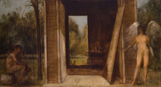 Paul Resika "The Visitation" (1958). Oil on canvas, 14 x 26 inches.