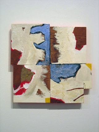 Cordy Ryman, "Chop and Spin" (2010). Acrylic and enamel on wood. (All images by the author for Hyperallergic.)
