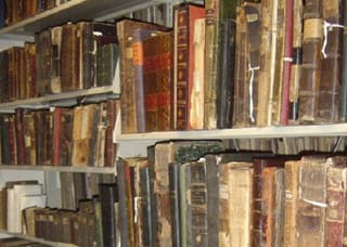 Books from the Schneerson Collection (click to enlarge) (image via Chabad)