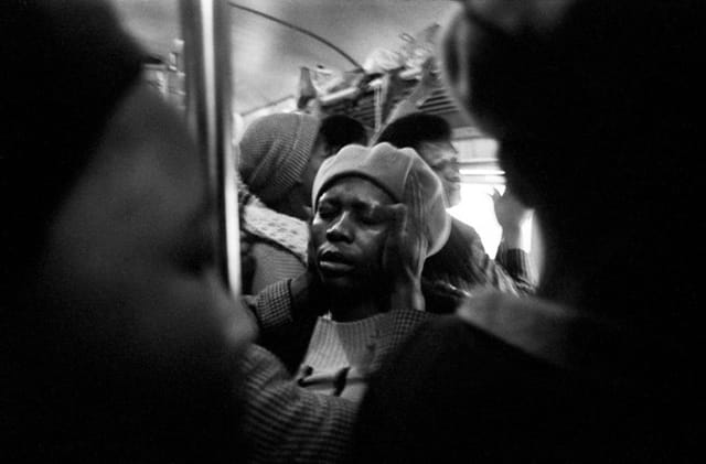 Santu Mofokeng, "Laying of Hands, Johannesburg - Soweto Line" (1986) (via cargocollective.com/santumofokeng)