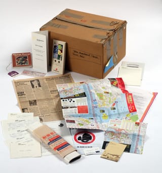 Andy Warhol, "Time Capsule -23" (c. 1983), mixed archival material (click to enlarge)