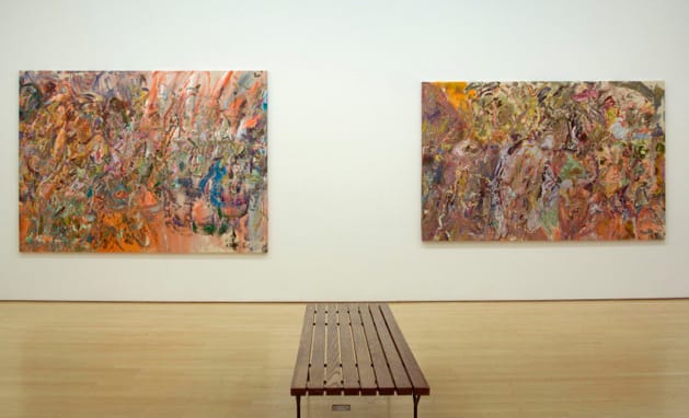 Larry Poons, "Untitled (012D-5)," (2012), "Untitled (012C-2)," (2012) (Image courtesy the artist and Loretta Howard Gallery)