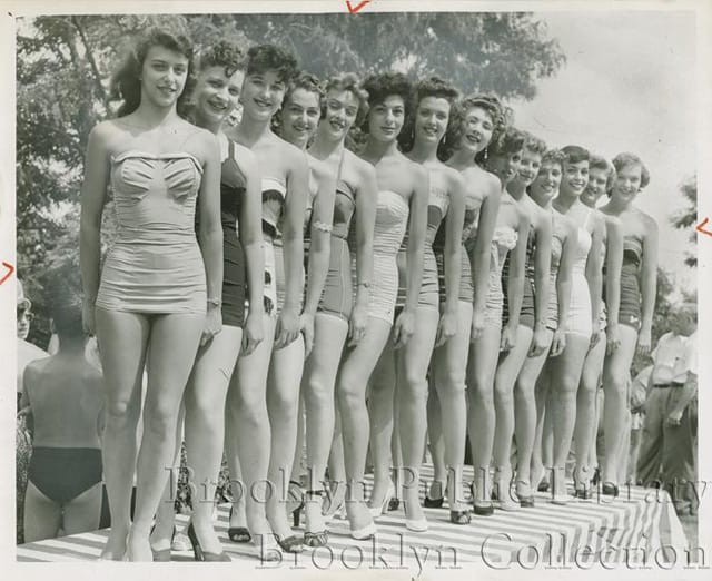 From the Brooklyn Eagle, "Beauty to spare" (beauty contestants who failed to place) (1954)