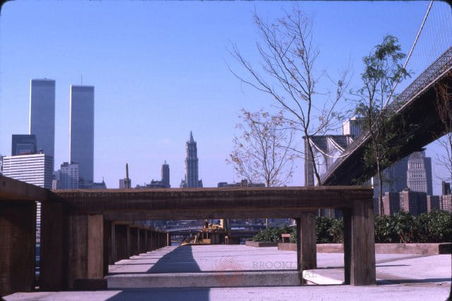 Joseph Maraio, Park deck, Manhattan skyline, and Brooklyn Bridge (unofficial title) (c. 1975)