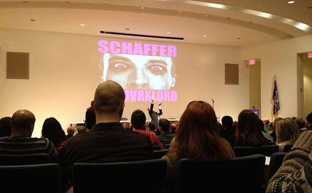 Darklord Schaefer at the NYGCC awards ceremony (Photo by author)
