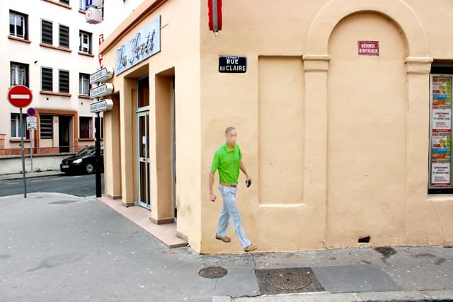 Paolo Cirio, "Street Ghosts," part of the exhibition "The Public Private" (image via Google+)