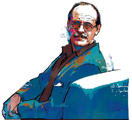 Emanuel Fucecchi, portrait of Antonio Tabucchi (image via Attente Disattenzioni)