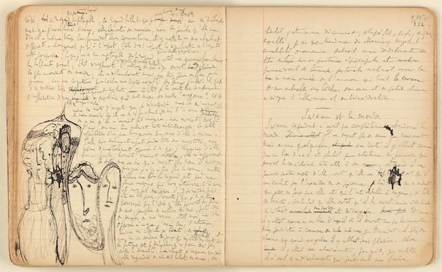 Marcel Proust, "Cahier 12" (1909). NAF 16652 Bibliothèque nationale de France (BnF), Paris, France (© BnF, Dist. RMN-Grand Palais.)