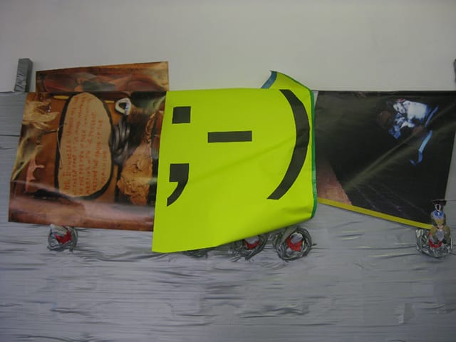 Accumulated artwork at Meter Room