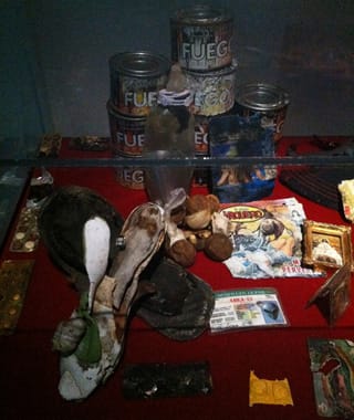 Some of the artifacts from the Undocumented Migration Project (click to enlarge) (photo by the author for Hyperallergic)