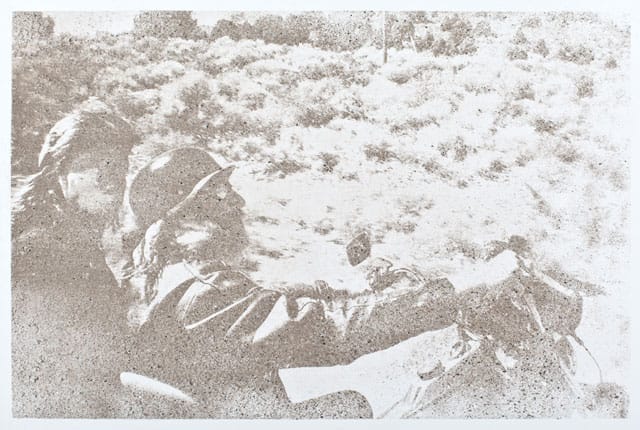 Zefrey Throwell, "Douglas Throwell" (2013), human ash and acrylic on canvas, 48 x 36 x 1 7/8 inches