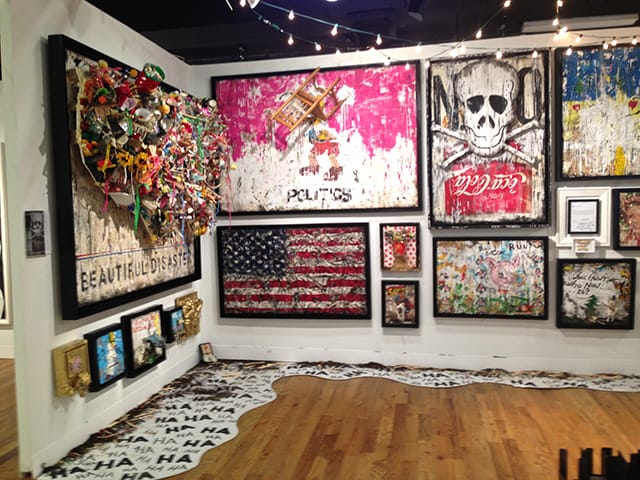 Greg Haberny’s installation at the booth of Lyons Weir gallery