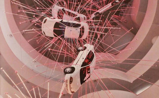 Cai Guo-Qiang's "Inopportune Stage 1" at the Guggenheim (Image by Henri Charreau)