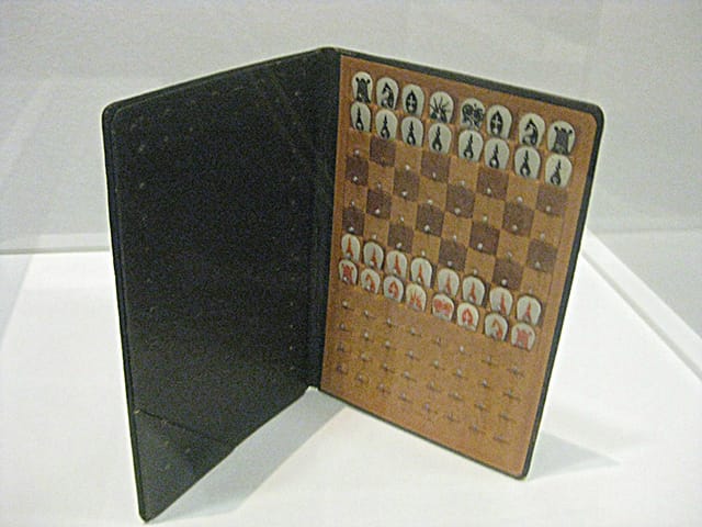 Portable chess set invented by Marcel Duchamp (1943) (All images unless specified by author)