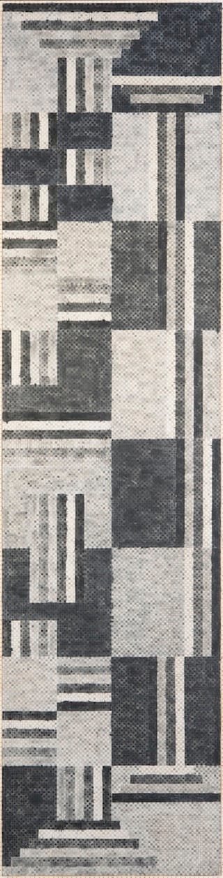 JOE ZUCKER “Medo-Persian Empire” (2012) 96” by 24,” watercolor/gypsum, plywood