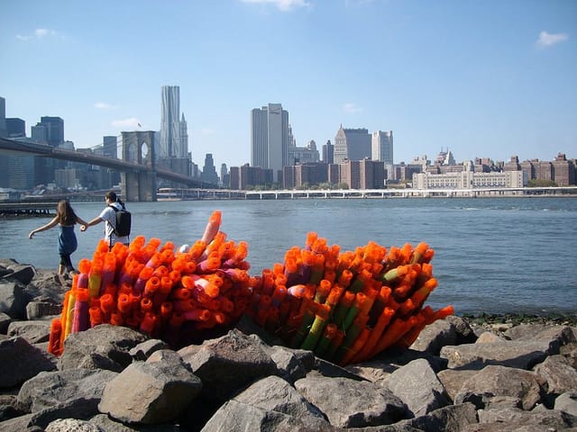Installation on the waterfront during the 2010 Dumbo Arts Festival