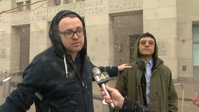 530 Gallery owners Adam Zimmerli and Devon Hawk Hazard (Screen capture from CBS)