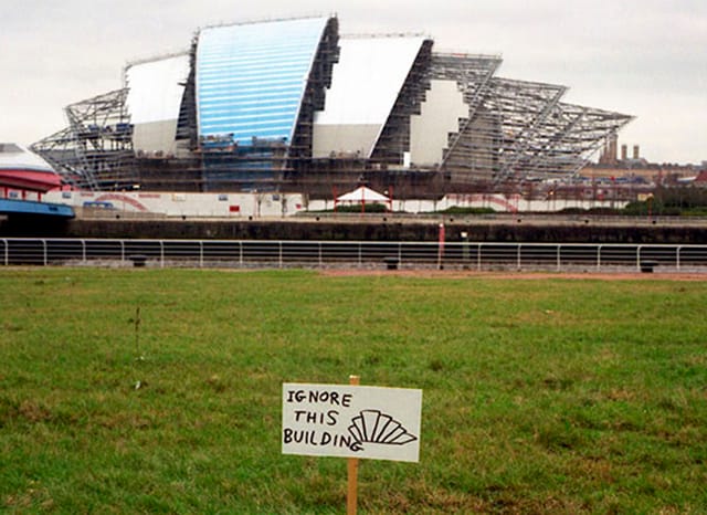 David Shrigley, "Ignore This Building" (Image via davidshrigley.com)