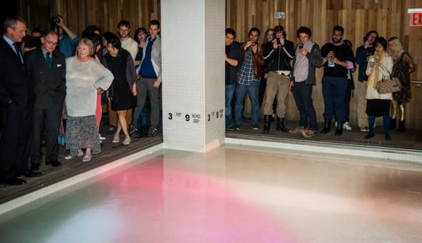 Marco Brambilla's "Materialization / De-Materialization" at Room Mate Grace Hotel (All photos by Nadia Witte for Times Square Arts)