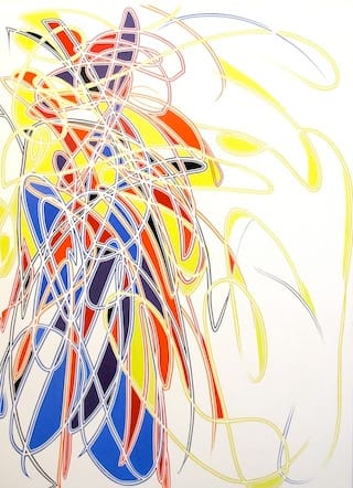 Jennifer Riley, "Fireballer" (2011). Oil on canvas, 89.5 x 66.5 inches. (Click to enlarge.)