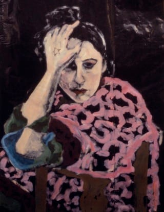 Jane Dickson, "Portrait of Kiki Smith" Click to enlarge.