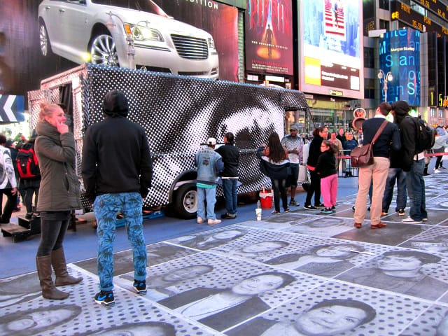 JR in Times Square
